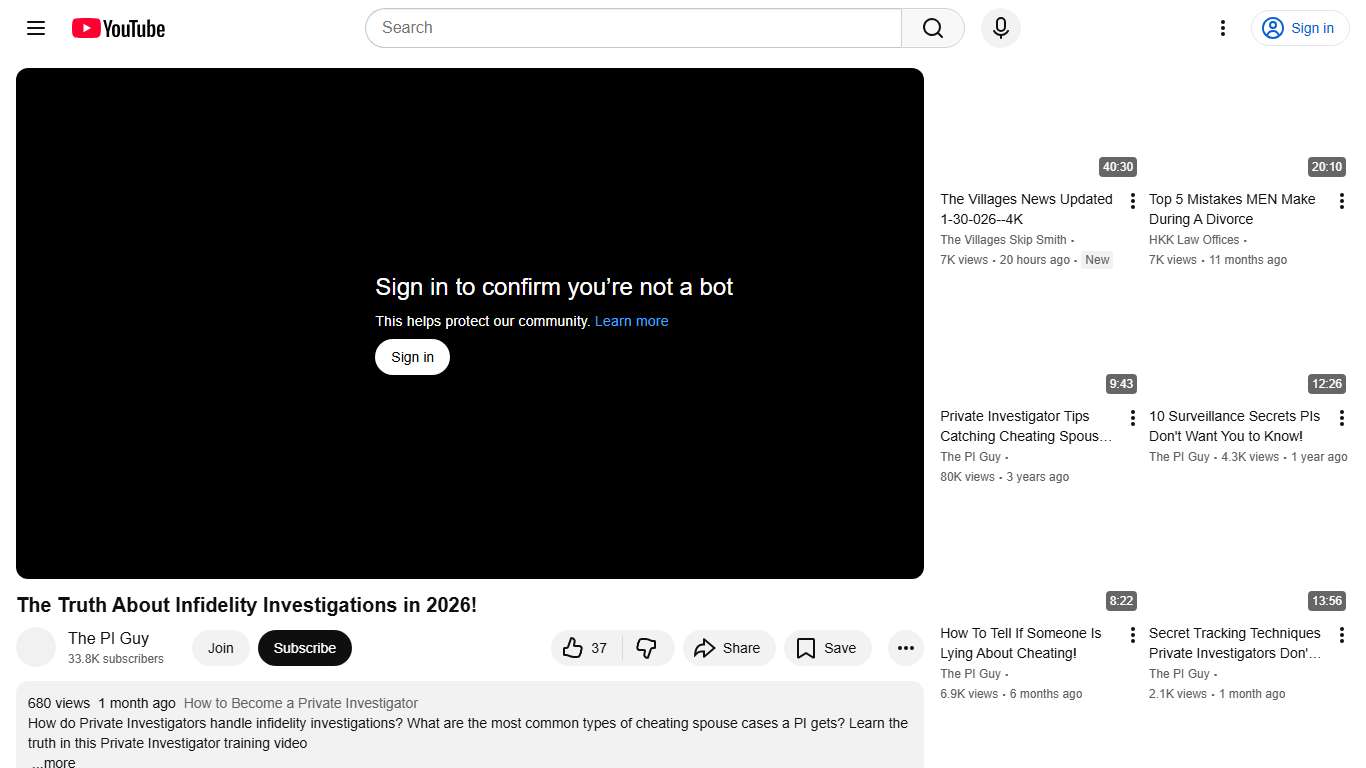 The Truth About Infidelity Investigations in 2026! - YouTube
